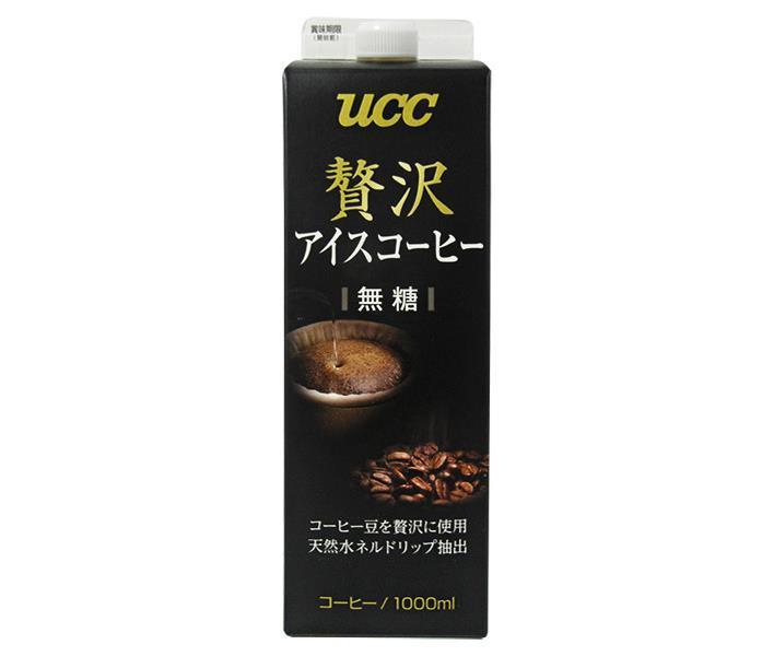 UCC Luxury Iced Coffee Unsweetened 1000ml Paper Pack x 12 