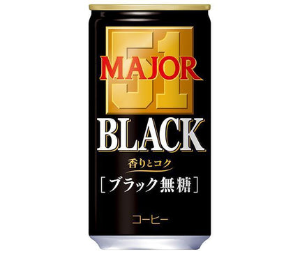 Nippon Hills Coffee MAJOR Aroma and Richness Black Unsweetened 185g Can x 30 Cans 