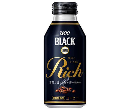 UCC BLACK Unsweetened RICH 375g Recap Can x 24 Cans 