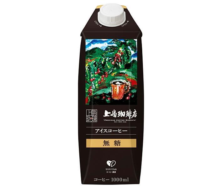 Café glacé UCC Ueshima Coffee Shop sans sucre, paquet de papier de 1000 ml x 12 bouteilles 