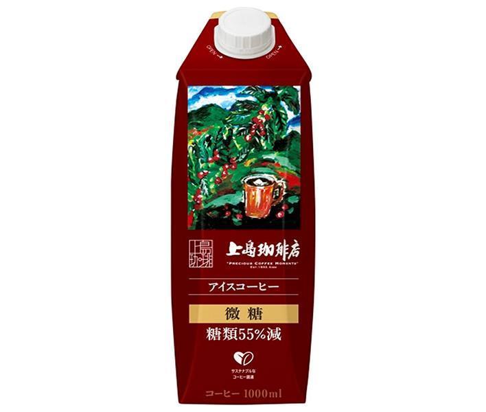 UCC Ueshima Coffee Shop Iced Coffee, Lightly Sweetened, 1000ml Paper Pack x 12 