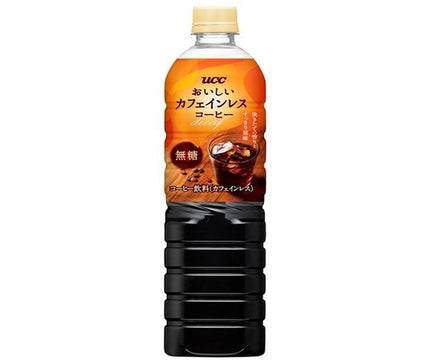 UCC Delicious Decaffeinated Coffee Unsweetened 900ml Plastic Bottle x 12 