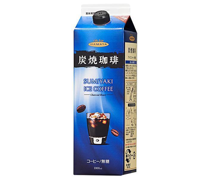 Café glacé grillé au charbon de bois Hamaya sans sucre paquet papier 1000 ml x 12 bouteilles 