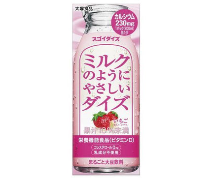 Otsuka Foods Fraise de soja semblable au lait, paquet de papier de 200 ml x 24 pièces 