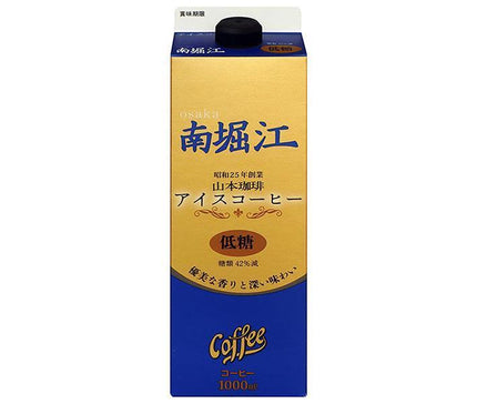 山本珈琲 南堀江アイスコーヒー 低糖 1000ml紙パック×6本入