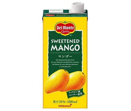 デルモンテ マンゴー20% 1L紙パック×6本入【日本出荷】