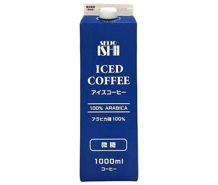 Seijo Ishii Iced Coffee Light Sugar 1000ml paquet de papier x 12 pièces 