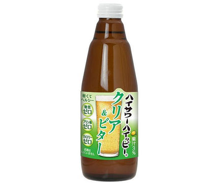 博水社 ハイサワーハイッピー クリア&ビター 350ml瓶×12本入【日本出荷】