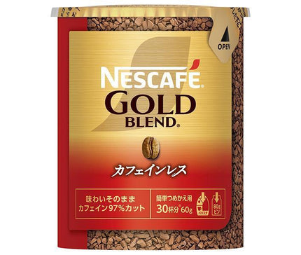 ネスレ日本 ネスカフェ ゴールドブレンド カフェインレス エコ&システムパック【バリスタ詰め替え用】 60g×12個入【日本出荷】