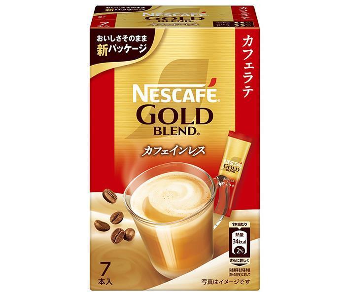 Nestle Japan Nescafe Gold Blend Decaffeinated Stick Coffee Mix Type (7g x 7P) x 24 Boxes 