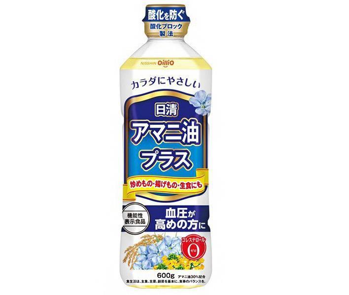 Nissin Oilio Nissin Linseed Oil Plus [Aliment avec allégations fonctionnelles] Bouteilles en plastique de 600 g x 10 bouteilles 