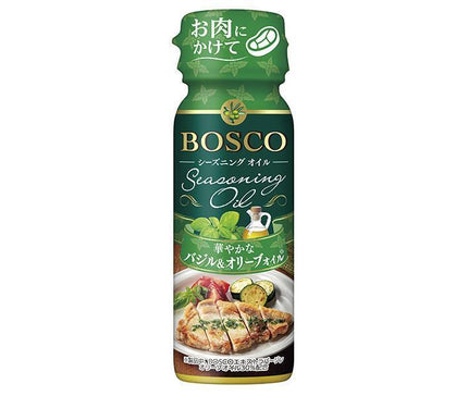 Nissin Oilio BOSCO Huile d'Assaisonnement Basilic & Huile d'Olive Bouteille PET 90g x 15 pièces 