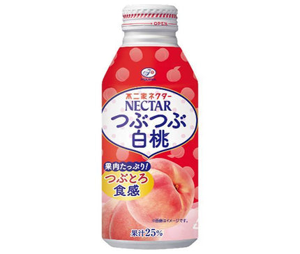 不二家 ネクター つぶつぶ白桃 380gボトル缶×24本入