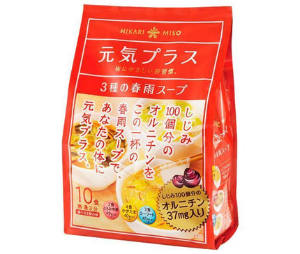 Hikari Miso Genki Plus 3 types de soupe de vermicelles à l'ornithine 10 portions x 8 sachets 