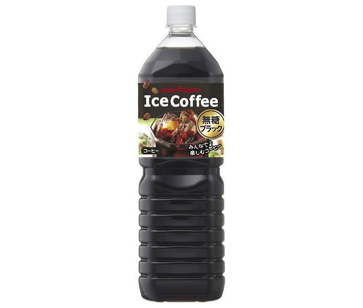 Pokka Sapporo Iced Coffee Black Unsweetened 1.5L PET Bottle x 8 