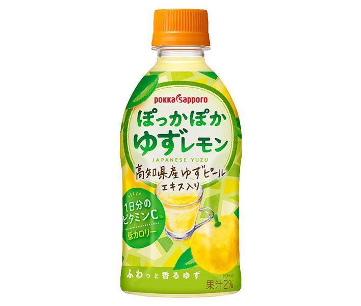 [11/25~ 10% off all products!!] Pokka Sapporo [HOT] Pokka Poka Yuzu Lemon 350ml PET bottle x 24 bottles