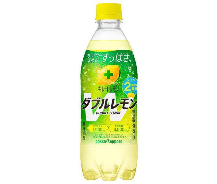 [11/25~ 10% off all products!!] Pokka Sapporo Chelated Lemon Double Lemon 500ml PET bottle x 24 bottles