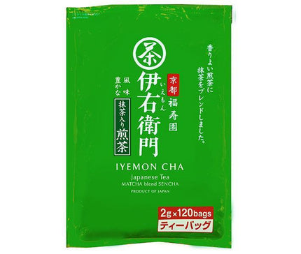 Uji no Tsuyu Iyemon Sencha Tea Bags with Matcha 2g x 120P x 1 bag 