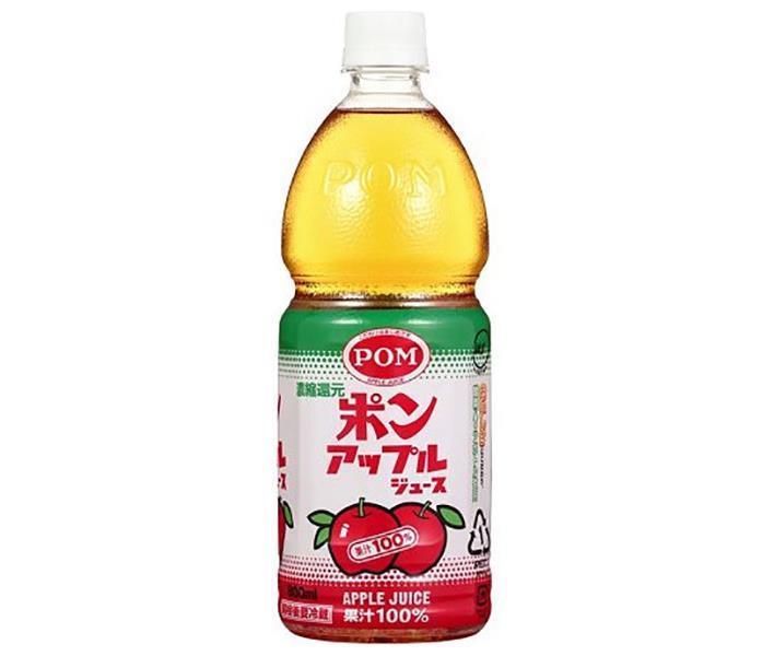 [11/25~ 10% OFF all products!!] Ehime Beverage POM Apple Juice 100% 800ml PET bottle x 6 bottles