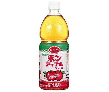 えひめ飲料 POM(ポン) アップルジュース 100% 800mlペットボトル×6本入【日本出荷】