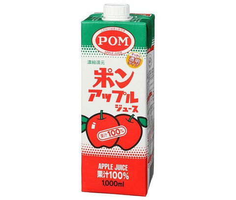 Ehime Beverage Apple Juice 1000ml Paper Pack x 12 (6 x 2) 