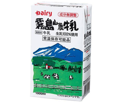 Minami Nippon Dairy Cooperative Dairy Kirishima Mountain Milk 1L Paper Pack x 12 (6 x 2) 