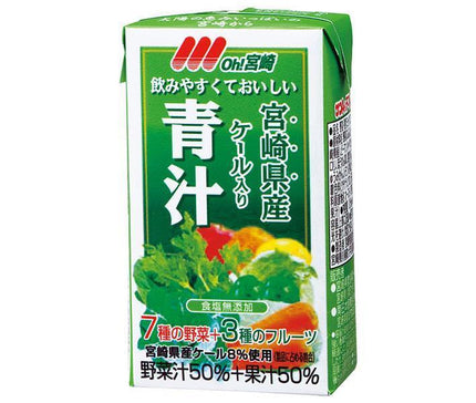 Minami Nippon Dairy Farm Cooperative Oh! Miyazaki Green Juice 125ml Paper Pack x 24 Bottles 