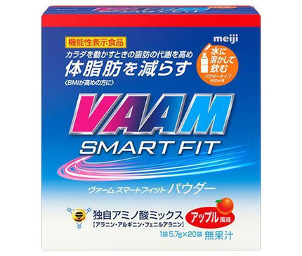 Meiji VAAM Smart Fit Powder Saveur Pomme (5,7 g x 20 sachets) x 12 boîtes 