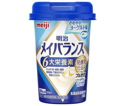 Meiji May Balance Mini Cup, Refreshing Yogurt Flavor, 125ml Cup x 24 