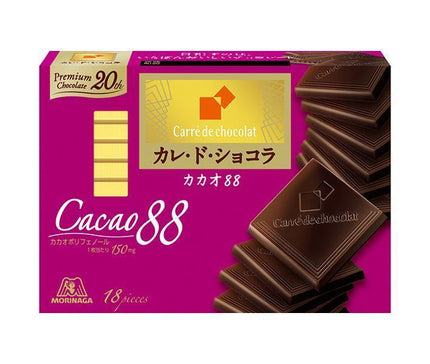 [11/25~ 10% off all products!!] Morinaga & Co. Carre de Chocolat Cacao 88, 18 pieces x 6 boxes