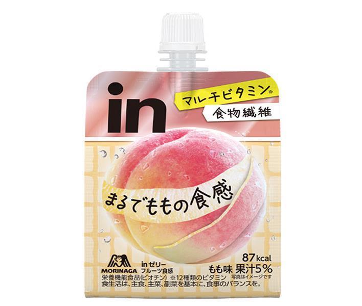 森永製菓 inゼリー フルーツ食感 もも味 150gパウチ×36本入