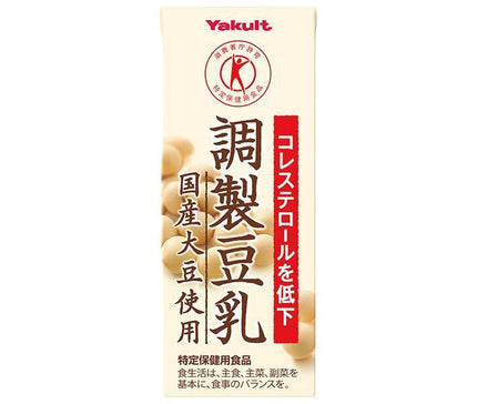 Yakult Soy Milk Made with Japanese Soybeans [Food for Specified Health Uses] 200ml Paper Pack x 24 Bottles 