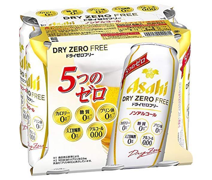 [11/25~ 10% OFF all products!!] Asahi Soft Drinks Dry Zero Free (6-pack) 500ml cans x 24 cans