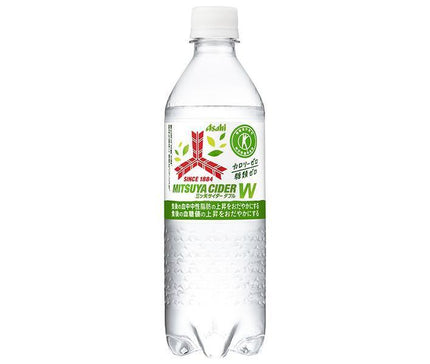 Asahi Beverages Mitsuya Cider W (Double) [Aliments à usage sanitaire spécifié, assurance spéciale] Bouteilles PET de 485 ml x 24 bouteilles 