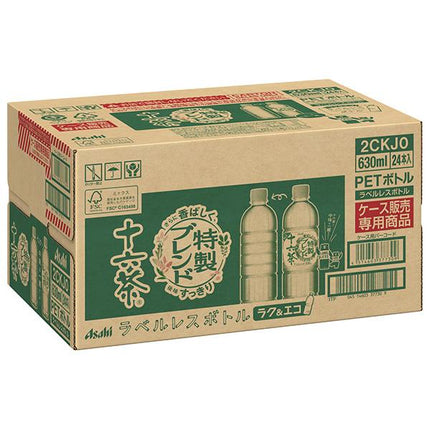 Asahi Beverage Jurokucha Bouteille sans étiquette Bouteille PET de 630 ml x 24 bouteilles 