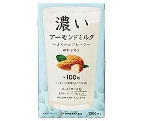 筑波乳業 濃いアーモンドミルク まろやかプレーン 1L紙パック×12本入【日本出荷】