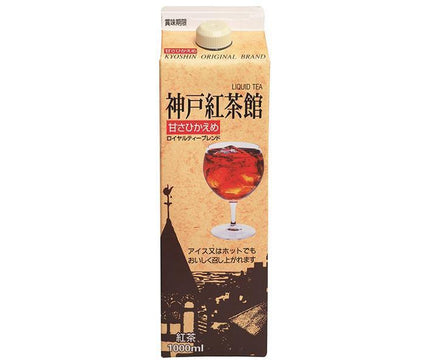 Kyoshin Farm Kobe Tea House (lightly sweet) 1000ml paper pack x 12 bottles 