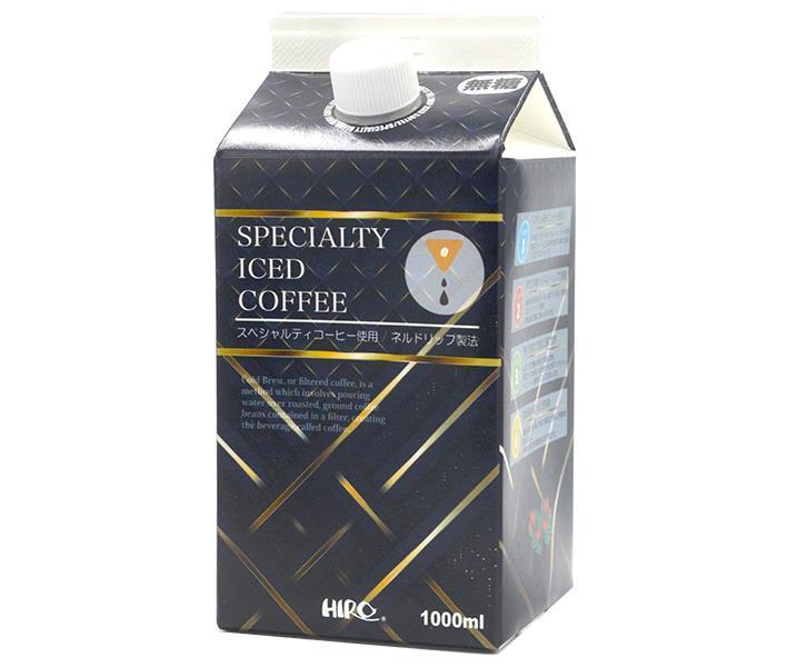 ヒロコーヒー ネルドリップアイスコーヒー 無糖 1000ml紙パック×12本入【日本出荷】