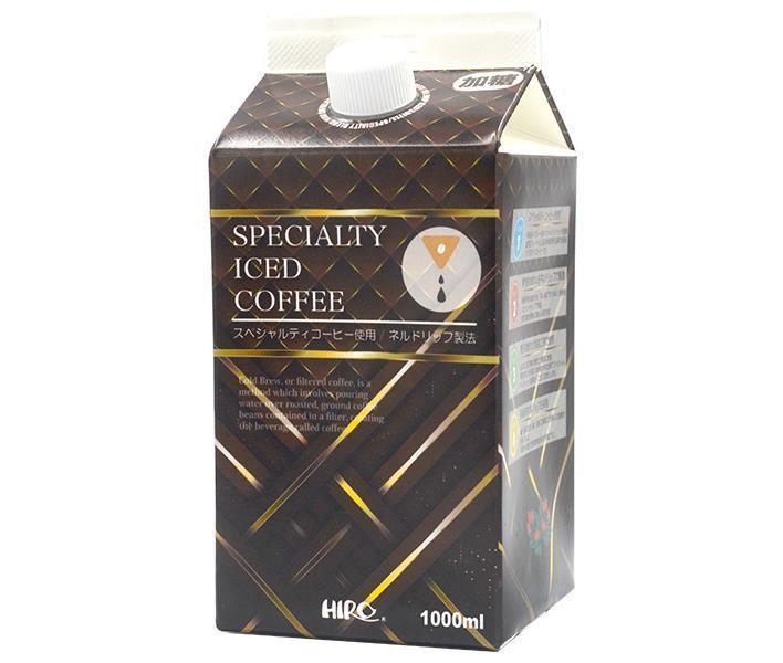 ヒロコーヒー ネルドリップアイスコーヒー 加糖 1000ml紙パック×12本入【日本出荷】