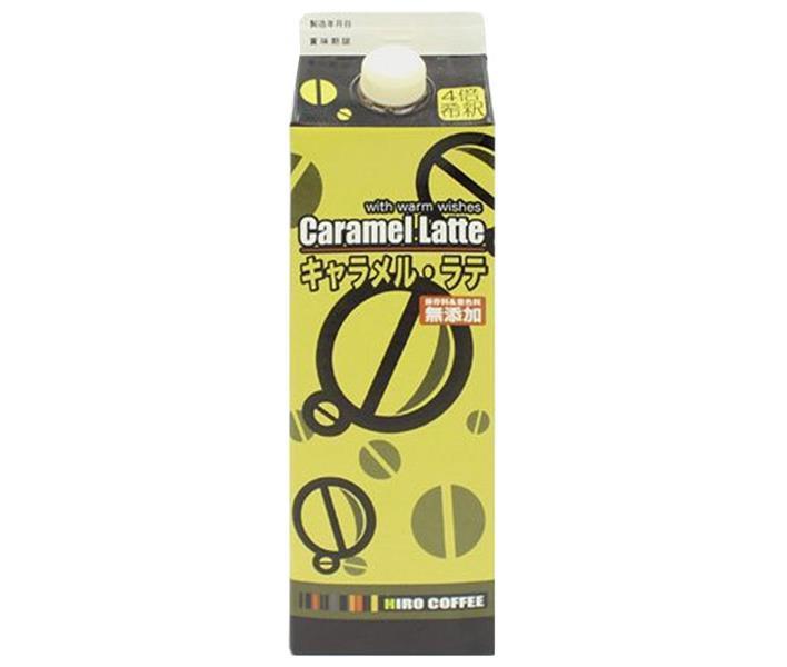 Hiro Coffee Caramel Latte Base 1000 ml paquet papier x 12 bouteilles 