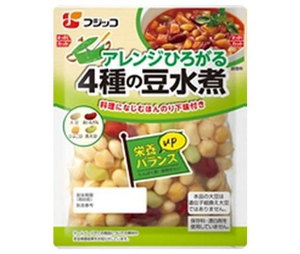 Fujicco 4 kinds of boiled beans for a wide range of uses 132g x 12 bags 