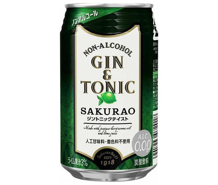 Sakurao Brewery and Distillery Cocktail sans alcool Gin and Tonic Canette de 350 ml x 24 bouteilles 