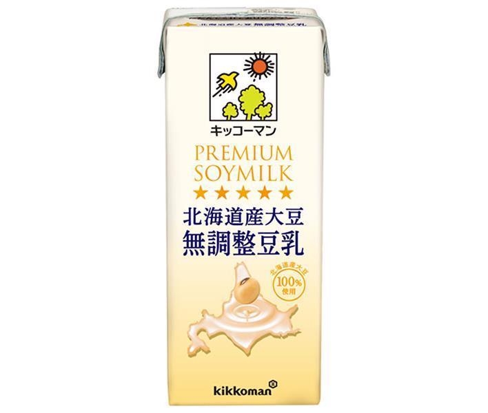 キッコーマン 北海道産大豆 無調整豆乳 200ml紙パック×18本入【日本出荷】