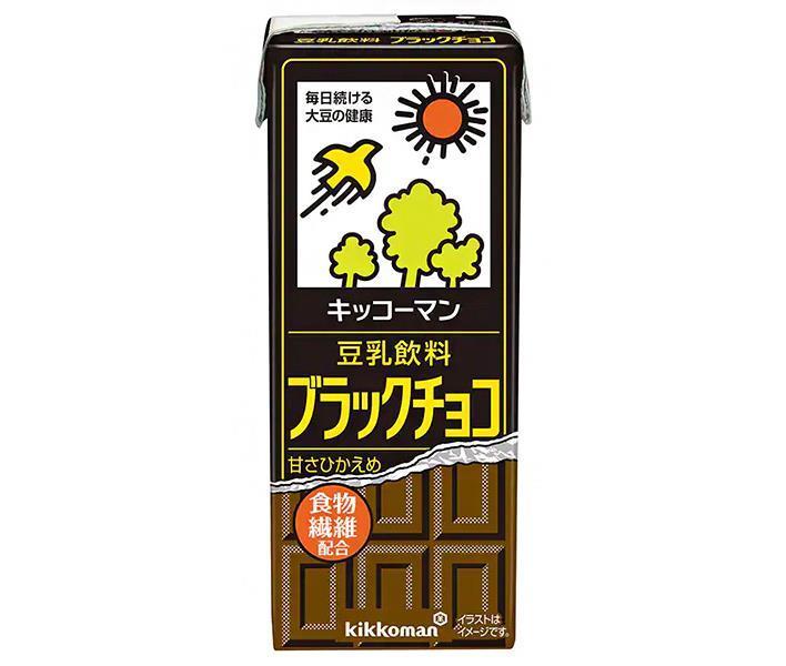 キッコーマン 豆乳飲料 ブラックチョコ 200ml紙パック×18本入【日本出荷】