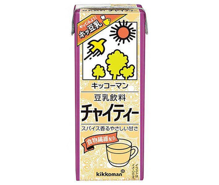 Kikkoman soy milk drink Chai tea 200ml paper pack x 18 bottles 