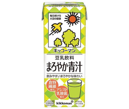 Kikkoman soy milk drink, mellow green juice, 200ml paper pack x 18 bottles 