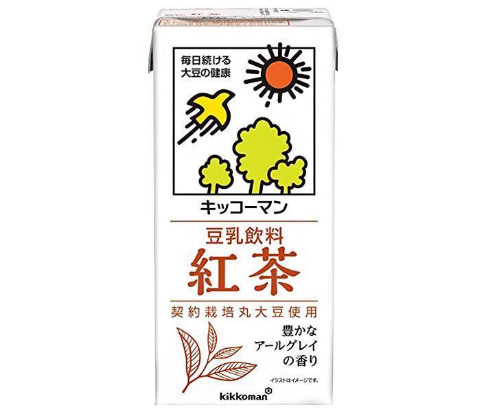 Kikkoman soy milk drink black tea 1000ml paper carton x 12 (6 x 2) bottles 