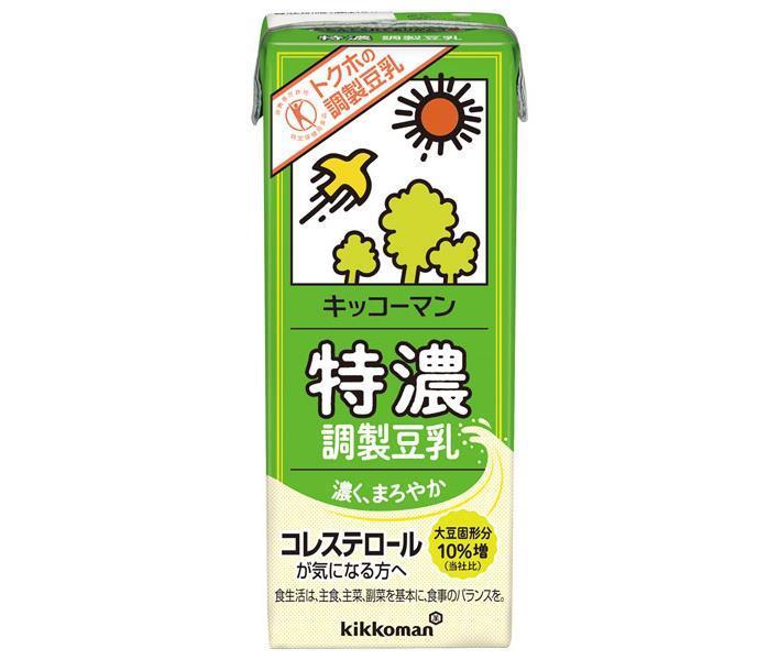 キッコーマン 特濃調製豆乳【特定保健用食品 特保】 200ml紙パック×18本入【日本出荷】