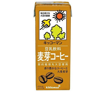 キッコーマン 豆乳飲料 麦芽コーヒー 200ml紙パック×18本入【日本出荷】