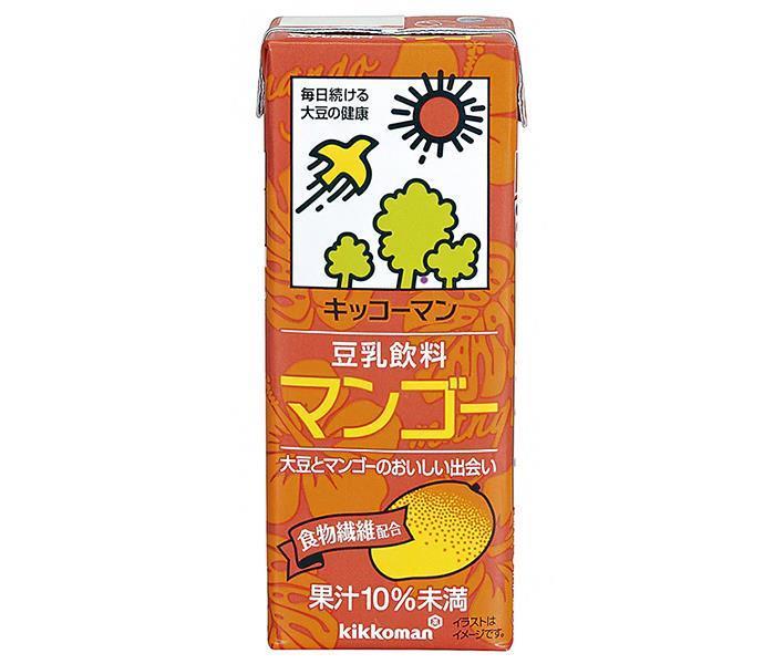 [11/25~ 10% OFF all products!!] Kikkoman Soy Milk Drink Mango 200ml Paper Pack x 18 Bottles